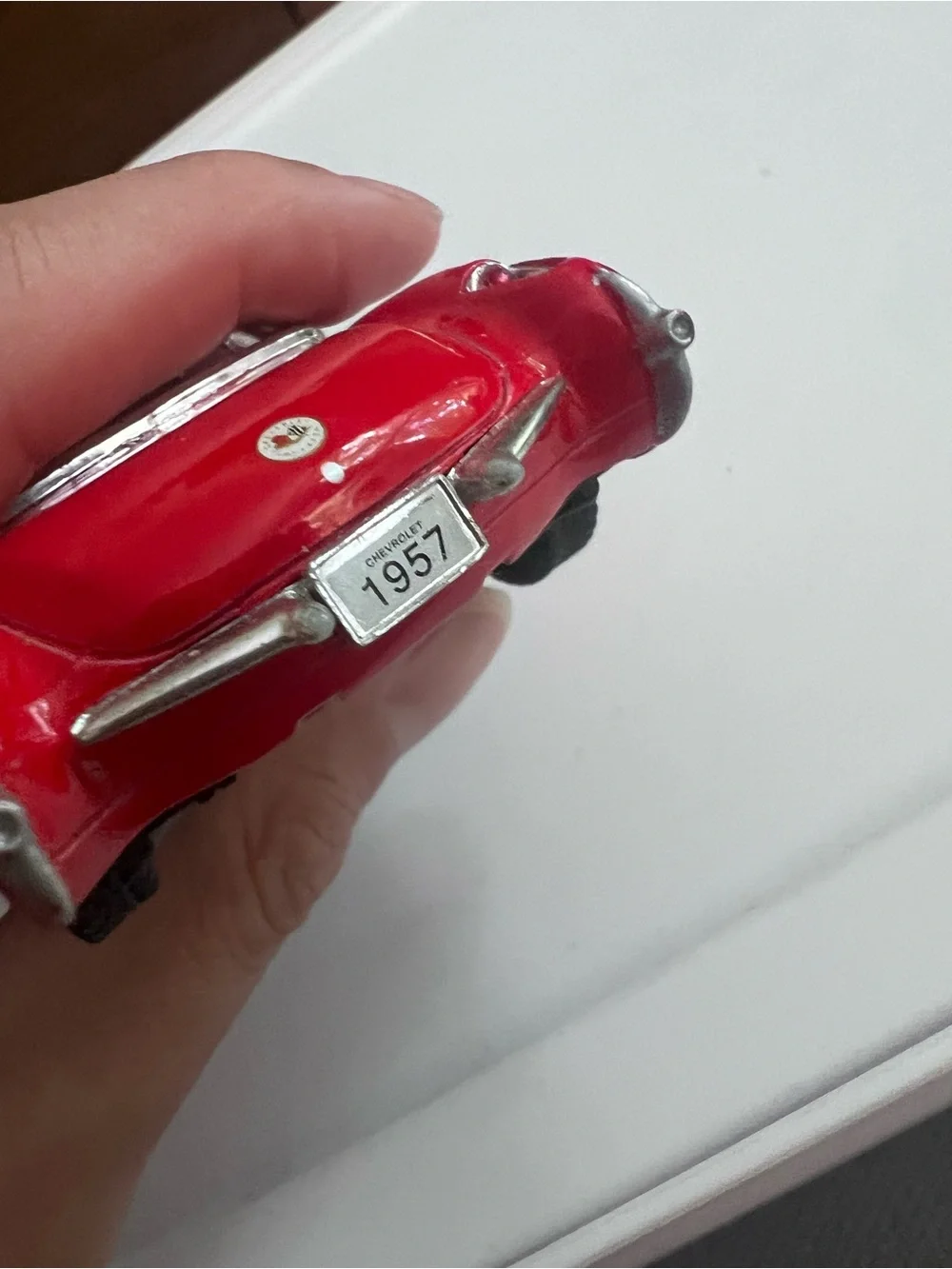 Vintage 1957 Chevrolet Corvette Diecast Model Car 1:34 Scale - Red